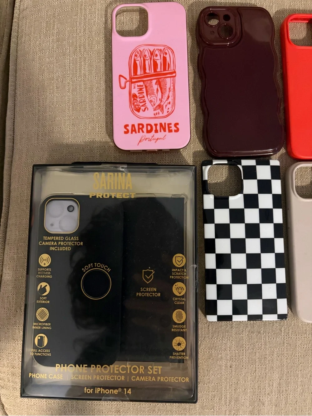 Assorted Pink, Red, Brown & Floral iPhone Case Bundle - Multiple Styles